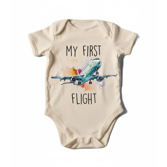 Airplane First Flight Newborn Baby Bodysuit