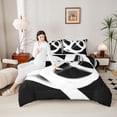 thumbnail image 4 of Castle Fairy White Watercolor Stripes Full Size Comforter Sets,Vintage Bedding Sets, 4 of 8