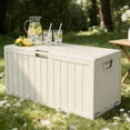 thumbnail image 4 of 75 Gallon Outdoor Waterproof Storage Box with Flip-Top Lid, Heavy-Duty Deck Box Suitable for /Outdoor Use - Plastic, 4 of 4