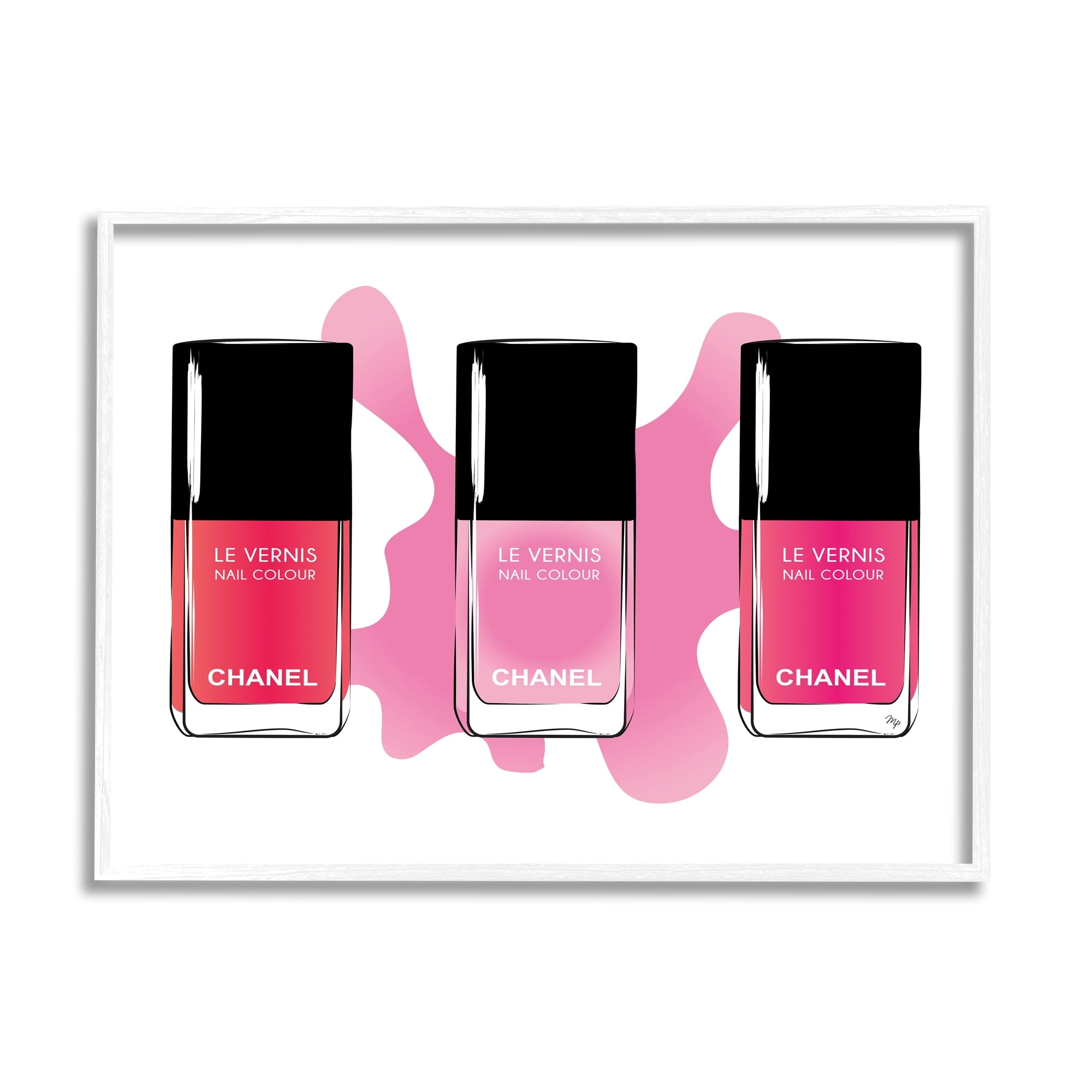 Stupell Industries French Pink Rose Shades Nail Polish Splash,14 x 11, Design by Martina Pavlova