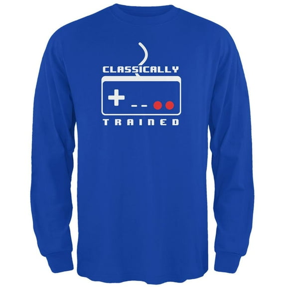 Video Games Classically Trained Royal Adult Long Sleeve T-Shirt - Small