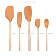thumbnail image 5 of Tovolo Flex-Core Spatula Wood Handled Set (Set of 5) - Apricot, 5 of 6