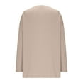 thumbnail image 7 of Blmnix V-Neck Dressy Tops for Women Solid Color Khaki Womens Blouses Plus Size Long Sleeve Athleisure cotton Tops, 7 of 7