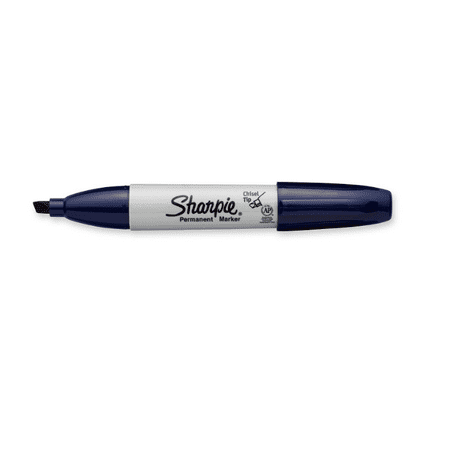 sharpie markers chisel broad permanent tip navy single