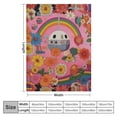 thumbnail image 4 of JEUXUS Cartoon Hippie Rainbow Throw Blanket 70s Groovy Retro Daisy Blanket for Kids Boys Girls Colorful Roller Skates Mirrorball Flannel Blanket for Party Couch Chairs, 4 of 6