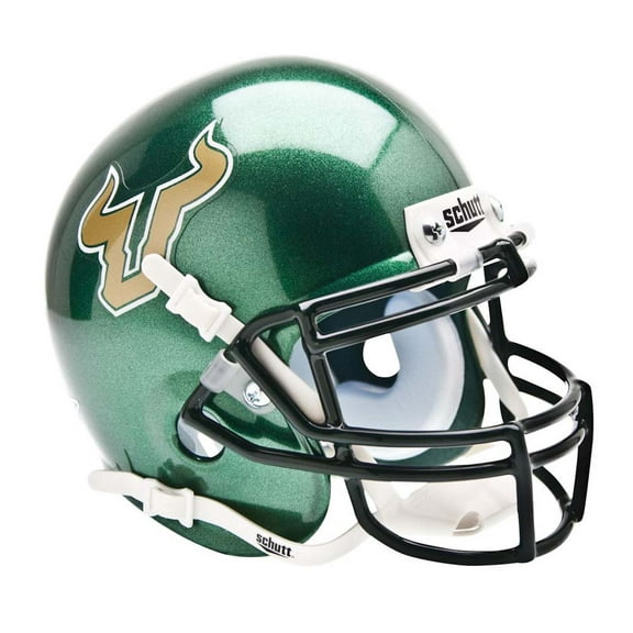 South Florida Bulls Schutt Mini Helmet - Green Alternate Helmet #1