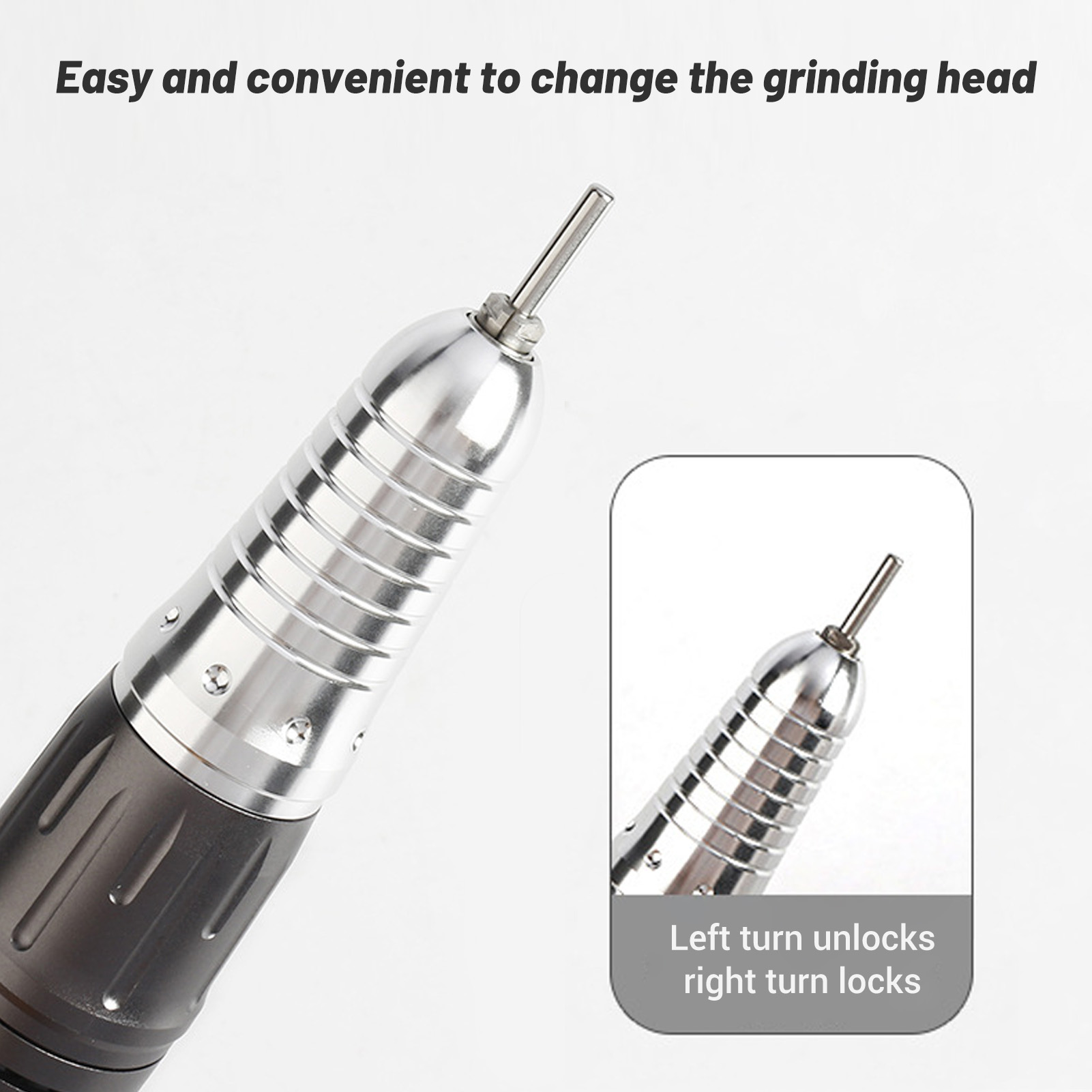 Electric Nail Drill Machine 35000RPM, Desktop Nail Grinder for Home and Salon Use