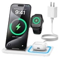 thumbnail image 1 of Cshidworld Estación de Carga Inalámbrica, Cargador de Viaje Plegable 3 en 1 para Dispositivos Apple, Compatible con iPhone 16/15/14/Pro/Max, Apple Watch Series 3 a 10/SE/Ultra, AirPods Pro 2/3/4 (con, 1 of 7