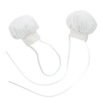 OUNONA White Mini Cooking Hats for Dolls, Soft Cloth and PP Cotton Material, Ideal Decorative Accessories, Set of 2
