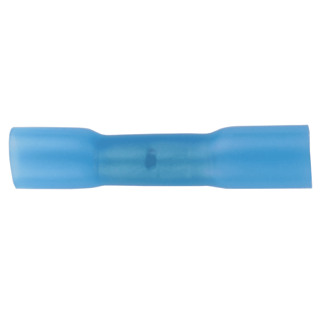 XScorpion Heat Shrink Butt Connectors 14–16 Gauge, Blue, 50pcs per Pack – Waterproof Crimp Wire Connectors for Automotive & Electrical Wiring (HSBCB)