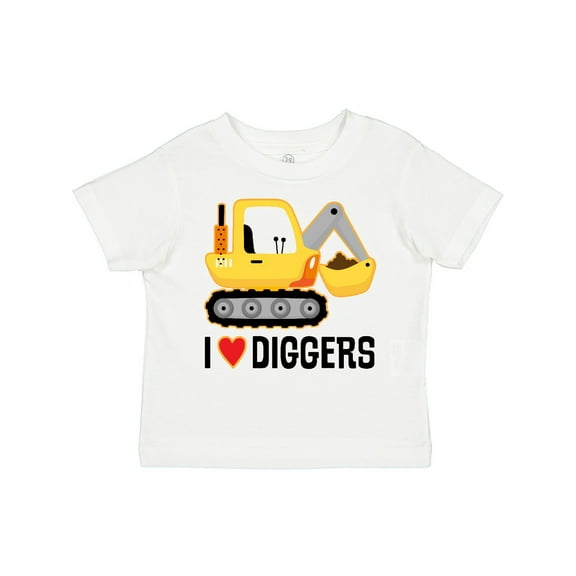 Inktastic Construction Truck I Love Diggers Boys or Girls Toddler T-Shirt