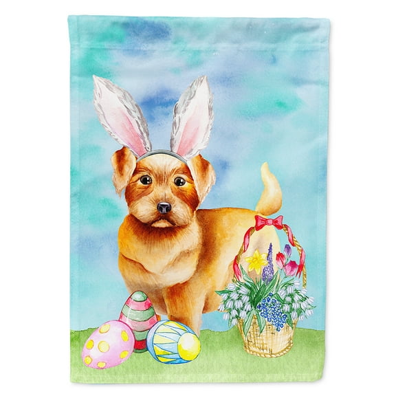 Carolines Treasures CK1376CHF Norfolk Terrier Easter Bunny Flag Canvas House Size  Large multicolor