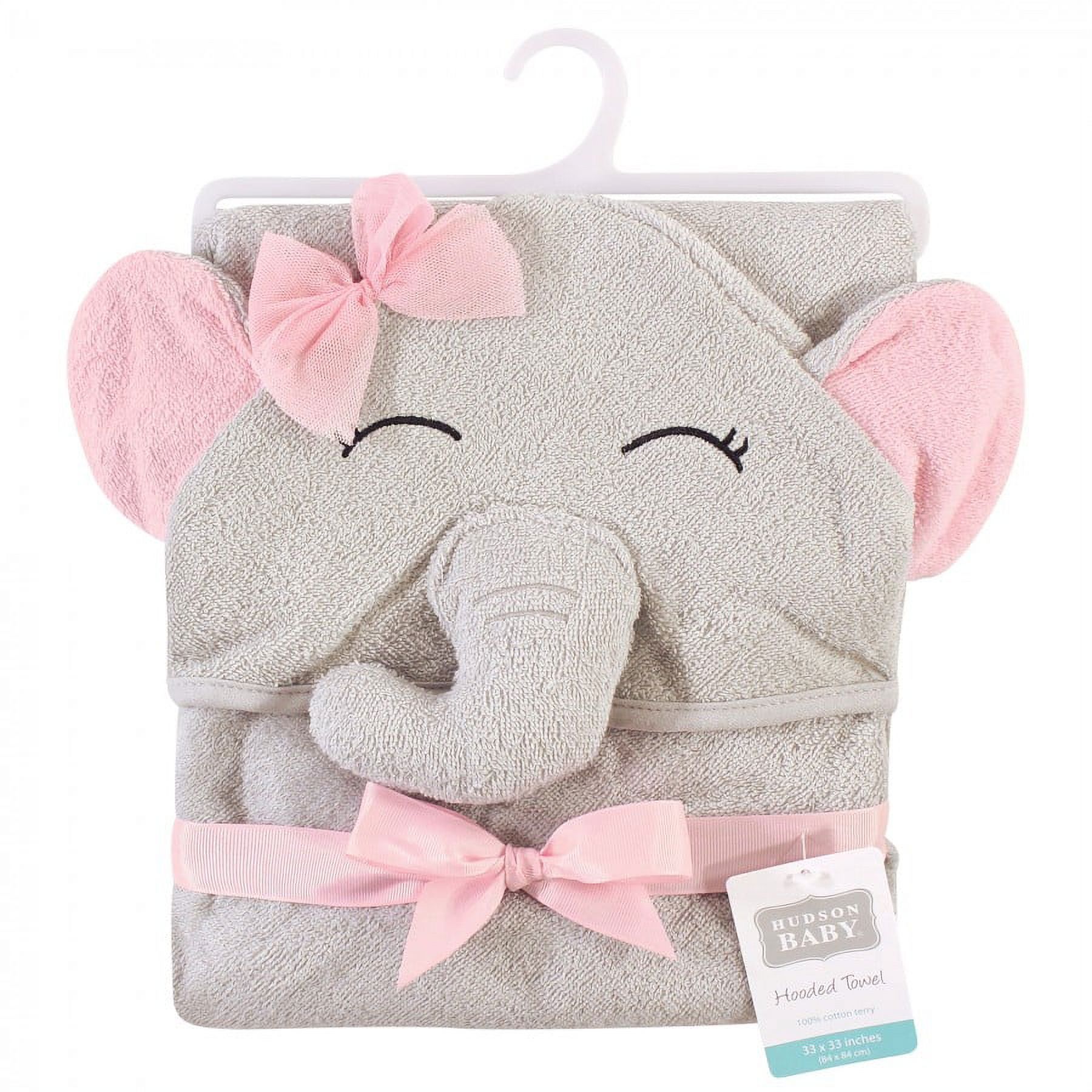 Hudson Baby Elephant Animal Face Hooded Towel photo 2
