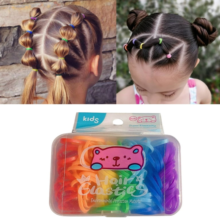 2500pcs Small Rubber Bands For Hair Elastics Colorful Hair Ties for Girls  Kids Soft No Damage Hair Rubber Bands for Baby Toddler Hair Bands For Braids