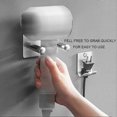 thumbnail image 2 of Hair Dryer Bracket Aluminum Alloy Wall Mount Holder with Plug Bracket for Home Bathroom, 2 of 4