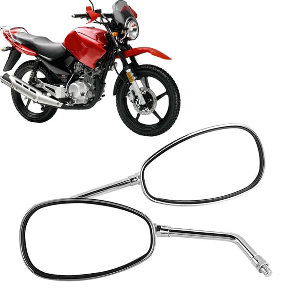 Espejos De Motocicleta Filfeel, Espejos De Bicicleta De 2 Piezas Para El Manillar Mirror Cromado Universal Para La Mayoría De Las Motocicletas, Scooter Y Moto