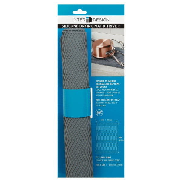 InterDesign Chevron Silicone Kitchen Countertop Dish ...