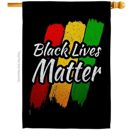 USA Decoration H170068-BO 28 x 40 in. Black Lives Awareness History Matter Double-Sided Decorative Vertical House Flags - Decoration Banner Garden Yard Gift