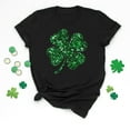thumbnail image 4 of Honeeladyy Womens St Patricks Day T-Shirt Irish Shamrock Paddys Day Graphic Tees Tops Gifts for Daughters Black L, 4 of 5