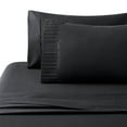 thumbnail image 2 of Hong and Arts Inc. Marina Decoration Soft Silky Zipper Solid Rayon from Bamboo All Season Duvet Cover Set with Corner Tie and Hidden Zipper Black -, 2 of 5