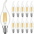 thumbnail image 1 of 10-pack 4W E14 LED bulbs with flame pattern 2700K Warm white, 360° beam angle, Non-dimmable [Energy Class F], 1 of 5