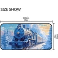 thumbnail image 3 of SKYSONIC Winter Steam Train Area Rug 39x20 in, Stain Resistant Comfy Carpet Throw Rug with Elastic Cotton Interlayer for Kitchen Bathroom Living Room Bedroom, 3 of 7