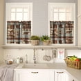 thumbnail image 2 of Retro Rustic Curtains Valances Sets for Kitchen, Wild Horse Cabin Blackout Window Treatments for Living Room Bedroom,Western Cowboy Lodge Farmhouse Kitchen Curtain Sets 54x24 Inch, 3 Piece, 2 of 4