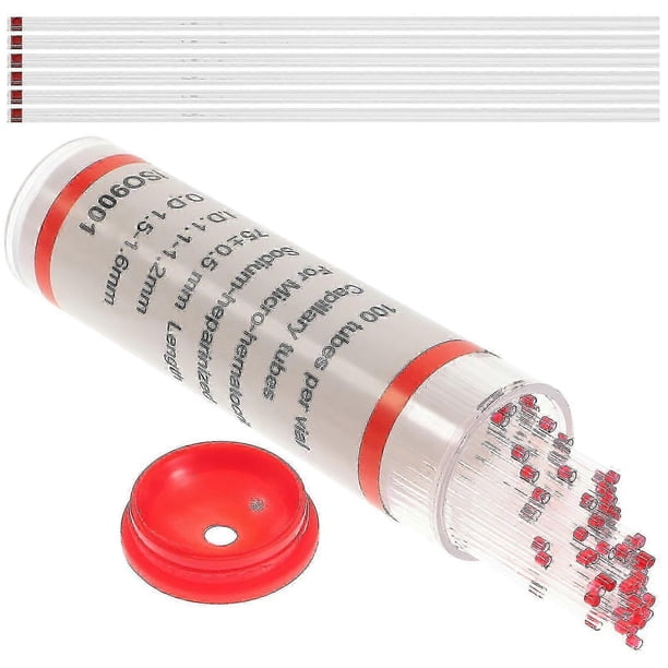 Set De 500 Tubos Capilares Para Punto De Fusión – Vidrio Transparente, De 10 Cm, Ideales Para Laboratorio Y Microhematocrito