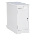 thumbnail image 1 of Pemberly Row 1 Door Transitional MDF/Poplar Wood End Table in White, 1 of 19