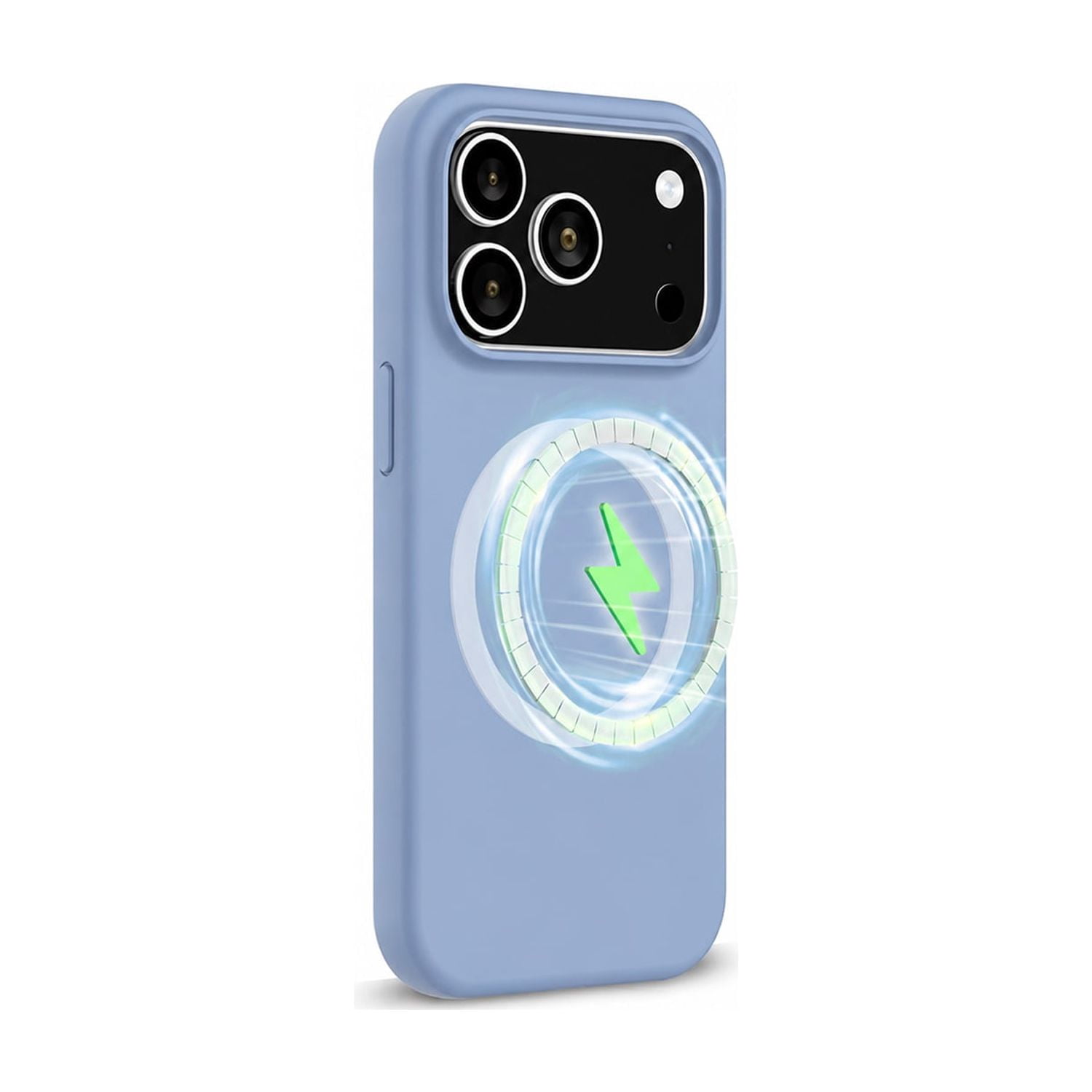 Minimalist Silicone MagSafe Protective Cover for iPhone 17 Pro Max - Light Blue