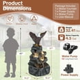thumbnail image 6 of HOMEDIARY 37" H Outdoor Water Fountain, 4-Tier Cascading Waterfall Fountain with LED & Adjustable Pump, Garden Water Feature with Bald Eagle Statue, Natural Rock Finish for Patio, Backyard & Indoor, 6 of 7