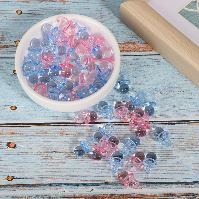 Color Acrylic , Transparent Mini Toy, Bright Color Acrylic For Kids Baby Transparent Pink + Blue,Solid Color Mixing,Transparent Color Mixing