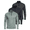 Set E, variant on 3 Pack Men's Dry Fit Quarter Zip Long Sleeve Athletic Workout Golf Shirts