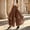 Coffee, variant on Women Chiffon Wide Leg Dance Pants High Waist Pleats Golden Border Ruffle Hem Trousers Wine XL