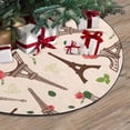 thumbnail image 3 of FMSHPON Eifel Tower Flowers Xmas Christmas Tree Skirt Stand Mat for Holiday Party Decoration Indoor Outdoor 48 inches, 3 of 3