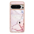 thumbnail image 2 of TECH CIRCLE Stylish Case for Google Pixel 6a (6.1") - Premium TPU/PU Leather Phone Case [Built-in Wallet Feature] Lightweight Cute Marble Durable Cover, Pink, 2 of 7