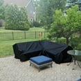 thumbnail image 3 of Garden L-Shape Furniture Cover Waterproof, Heavy Duty Oxford Fabric Outdoor Rattan Corner Sofa Cover with Waterproof Buckles, with Storage Bag(100"* 100"* 34"), 3 of 9