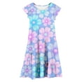 thumbnail image 5 of Girls' Dresses Summer Double Layer Flutter Sleeve Flowy A Line Gradient Clothes, 5 of 7
