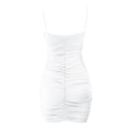 thumbnail image 4 of Vestido camisola sin mangas de color liso con cuello en V para mujer: estilo informal para primavera-verano, cintura elástica, ideal para fiestas y vacaciones., 4 of 8
