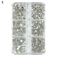 thumbnail image 2 of opvise 1 Box 6 Grids Nail Rhinestones Flat Bottom Nail Art Accessories 3D Nail Manicure Decorations for Nail Salon, 2 of 8