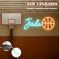 thumbnail image 4 of UPONRAY Single Line Custom Neon Signs with Basketball, Usb Powered with Adjustable Brightness Wall Decor for Gifts, Cool White, 10 inch, 4 of 8