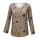 thumbnail image 4 of ICHUANYI Liquidación Blusa casual de manga larga de verano para mujer con cuello en V y estampado ICHUANYI WER2023082201198, 4 of 5