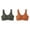 Brown Bras for Women, variant on Womens Sports Bras 2 Packs AB Cup No Underwire Bras Seamless Padded Lightweight Sport Bras for Women