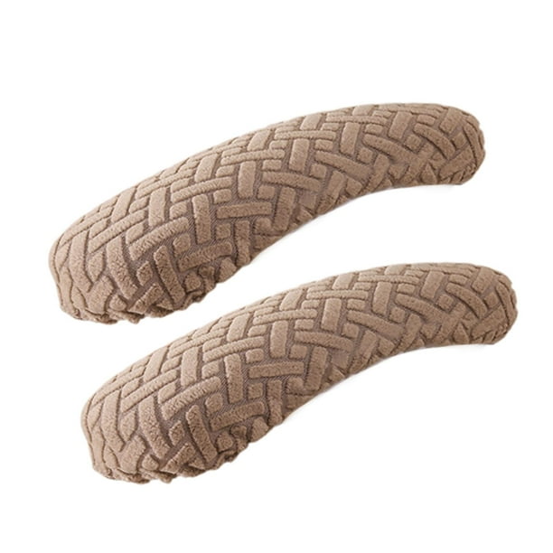 1 par de fundas para reposabrazos de silla de oficina, fundas para reposabrazos de sillón, fácil instalación, antideslizantes Caqui