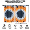 thumbnail image 2 of Blackout Kids Curtains,Orange Black White Tie Dye Mandala Pattern Childrens Insulated Curtains Set Of 2,Bedroom Essentials,Toddler Room Decor 42"x63", 2 of 5