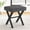 Dark Gray, variant on Square Linen Makeup Stool with Metal X Legs, Small Ottoman Stool Chair for Vanity, Modern Padded Vanity Seat Foot Rest Stool for Makeup Room, Living Room, Bathroom, Carbon Gray
