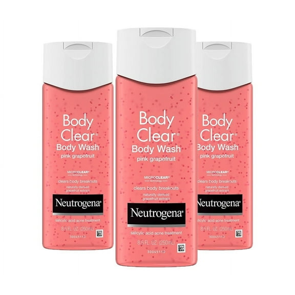 Neutrogena Body Clear Body Wash, Pink Grapefruit 8.5 oz (Pack of 3)