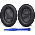 thumbnail image 2 of Replacement Earpads Cushions for Bose QuietComfort 35 (QC35) & Quiet Comfort 35 II (QC35 ii) Headphones, Ear Pads with Softer Leather, Noise Isolation Foam, Added Thickness, 2 of 6