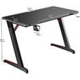 thumbnail image 7 of Gaming Desk Z-Shaped More Structure Stable 47" Computer Desk, For Home Office, Games, Study, Writing, 7 of 7