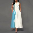 thumbnail image 1 of Mujeres nuevo suelto Floral Vintage agujero volantes Befree vestido grande grande grande verano Camis fiesta elegante Maxi vestidos Tan Jianjun unisex, 1 of 2